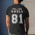 Custom Proud Football Uncle Number 81 Personalized For Men Mens Back Print T-shirt Gifts for Him