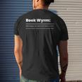 Cute Book Worm Definition | Funny Librarian Book Dragon Mens Back Print T-shirt Gifts for Him