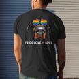 Cute Lgbt Pride Love Is Love Doberman Dog Puppy Mens Back Print T-shirt Gifts for Him