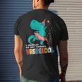 Cute Magical Ballerina Dino Unicorn Preschool Graduation Men's Back Print T-shirt Gifts for Him