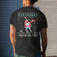 Dabbing Santa Golf Ugly Christmas Sweater Men's T-shirt Back Print Gifts for Him