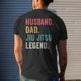 Dad Husband Jiu Jitsu Legend Jiu Jitsu Dad Fathers Day Mens Back Print T-shirt Gifts for Him