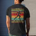 Dad Love Never Underestimate An Old Man Who Runs For Fun Mens Back Print T-shirt Gifts for Him