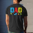 Dad Master Builder Building Bricks Blocks Family Set Parents Men's T-shirt Back Print Gifts for Him