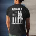 Dad Of A Heart Warrior Heart Disease Awareness Mens Back Print T-shirt Gifts for Him