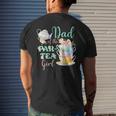 Dad Of The Par Tea Girl Tea Party Birthday Theme Men's Back Print T-shirt Gifts for Him