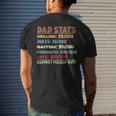 Dad Stats Gamer Dad Rpg Video Game Lover Fathers Day Gaming Mens Back Print T-shirt Gifts for Him