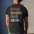 Dada Daddy Dad Bruh Fathers Day Son Quote Saying Men's Back Print T-shirt Gifts for Him