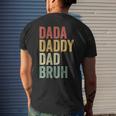 Dada Daddy Dad Bruh Fathers Day Vintage Men Father Dad Mens Back Print T-shirt Gifts for Him