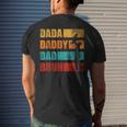 Dada Daddy Dad Bruh Retro Vintage Fathers Day Men's Back Print T-shirt Gifts for Him