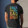 Dada Daddy Dad Bruh Vintage Amazing Fathers Day Men's Back Print T-shirt Gifts for Him