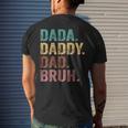Dada Daddy Dad Bruh Vintage Fathers Day Men's Back Print T-shirt Gifts for Him