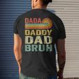Men Dada Daddy Dad Father Bruh Fathers Day Vintage Men's Back Print T-shirt Gifts for Him