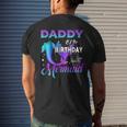Daddy Of The Birthday Mermaid Matching Family Daddy Funny Gifts Mens Back Print T-shirt Gifts for Him