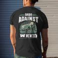 Dads Against Weed Funny Gardening Lawn Mowing Lawn Mower Men Mens Back Print T-shirt Gifts for Him