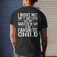 My Daughter In Law Is My Favorite Child Fathers Day Dad Men's Back Print T-shirt Gifts for Him