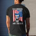 Day Drinking Like Abe Lincoln Funny Usa 4Th Of July 2023 Men Mens Back Print T-shirt Gifts for Him