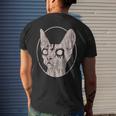 Death Metal Sphynx Cat Men's T-shirt Back Print Gifts for Him