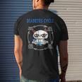 Diabetes Cycle Diabetes Awareness Cat Outfits Men's T-shirt Back Print Gifts for Him