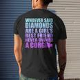 Diamonds Are Girls Best Friend Never Owned Corgi Mens Back Print T-shirt Gifts for Him