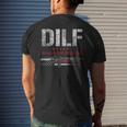 Dilf - Damn I Love Firearms Mens Back Print T-shirt Gifts for Him