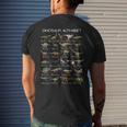 Dinosaur Alphabet Abc Dino Paleontology Educational Men's T-shirt Back Print Gifts for Him