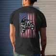 Dirt Bike American Flag Motocross Bikers Usa For 4Th Of July Mens Back Print T-shirt Gifts for Him