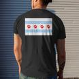 Dog Lovers Chicago Flag Paw Prints CustomMen's T-shirt Back Print Gifts for Him