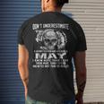 Dont Underestimate A Grumpy Old Man Who Was Born In May Old Man Funny Gifts Mens Back Print T-shirt Gifts for Him