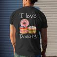 Donut Lover I Love Donuts Doughnut Sprinkles Mens Back Print T-shirt Gifts for Him