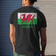 Dragon Of Wales Flag Welsh Cymru Flags Medieval Welsh Rugby Men's T-shirt Back Print Gifts for Him
