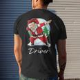Driver Name Gift Santa Driver Mens Back Print T-shirt Gifts for Him