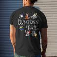 Dungeons And Cats Funny Dragon Cat Kitten Lover Kitty Gift Mens Back Print T-shirt Gifts for Him