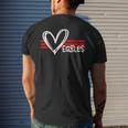 Eagles Pride Teams School Spirit Sports Red Heart Men's T-shirt Back Print Gifts for Him