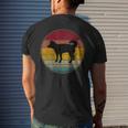 East Siberian Laika Dog Silhouette Pet Lovers Vintage Retro Men's T-shirt Back Print Gifts for Him