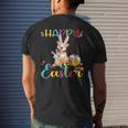 Easter Day Funny Pitbull Dog Puppy Wearing Rabbit Ears Gifts For Rabbit Lovers Funny Gifts Mens Back Print T-shirt Gifts for Him