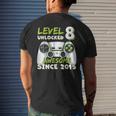 Eight 8Yr Bday Son Boy Funny Gamer 8Th 8 Years Old Birthday Mens Back Print T-shirt Gifts for Him