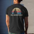 El Segundo Ca Vintage Sailboat 70S Throwback Sunset Men's T-shirt Back Print Gifts for Him
