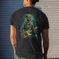 Electric Guitar Rock Music Italian Greyhound Dog Mens Back Print T-shirt Gifts for Him