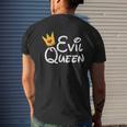Evil Queen With Crown Black Halloween Costume Men's T-shirt Back Print Gifts for Him