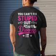 Ex Wife You Cant Fix Stupid But You Can Divorce It Funny Gifts For Wife Mens Back Print T-shirt Gifts for Him