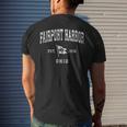 Fairport Harbor Oh Vintage Nautical Boat Anchor Flag Sports Men's T-shirt Back Print Gifts for Him