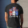 Faith Love Freedom American Flag Mason Jar Christian Mens Back Print T-shirt Gifts for Him