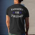 Farmers For Trump Farm Ranch Tractor Heartland Country Men's T-shirt Back Print Gifts for Him