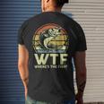 Father Day Fishing Wtf Wheres The Fish Vintage Fishing Men's Back Print T-shirt Gifts for Him