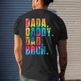 Fathers Day 2023 Dada Daddy Dad Bruh Tie Dye Dad Jokes Mens Men's Back Print T-shirt Gifts for Him