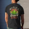 Fathers Day 420 Weed Dad Vintage Worlds Dopest Dad For Women Men's Back Print T-shirt Gifts for Him