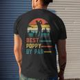 Fathers Day Best Poppy By Par Golf For Dad Grandpa Men's Back Print T-shirt Gifts for Him