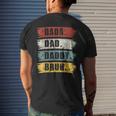 Fathers Day Dada Daddy Dad Bruh Vintage Men's Back Print T-shirt Gifts for Him