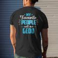 Fathers Day For Grandpa Favorite People Call Me Gedo Men's Back Print T-shirt Gifts for Him